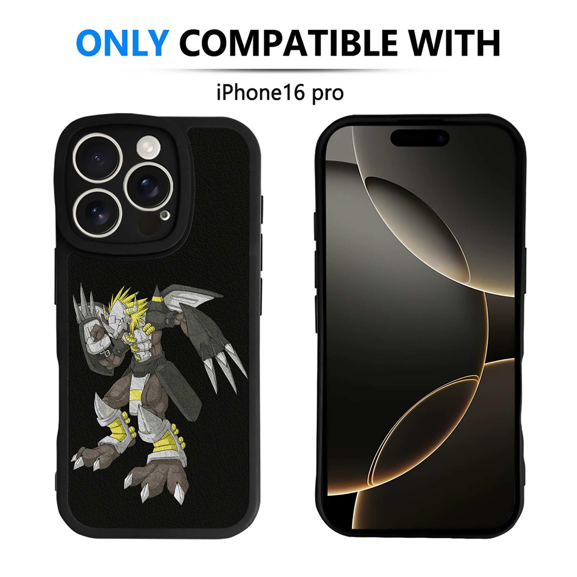 （画像用） Digimon デジタルモンスター/デジモン 【iPhone 16シリーズ対応】シリコンスマホケース（レザー調） 材質：シリコン